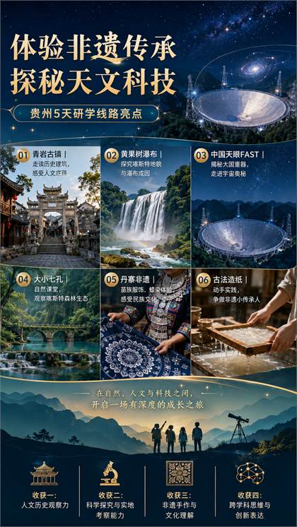 体验非遗传承 探秘天文科技海报